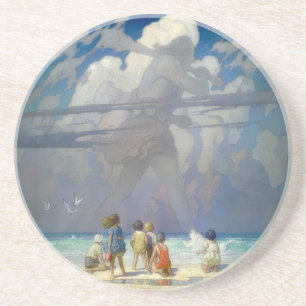 Porta-copos N.C. Wyeth O Gigante 1923 Ilustração Vintage