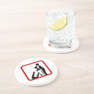 Porta-copos Não alimente a filha para o sinal de zoológico d