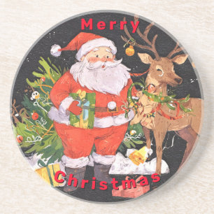 Porta-copos Natal com Papais noeis - Férias