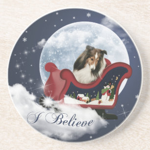 Porta-copos Natal mágico Sheltie