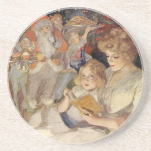 Porta-copos Natal vintage, história de horas de dormir da