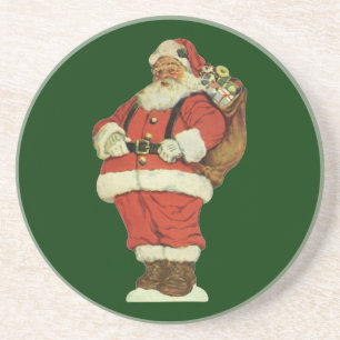 Porta-copos Natal vintage, Victorian Papai Noel com brinquedos