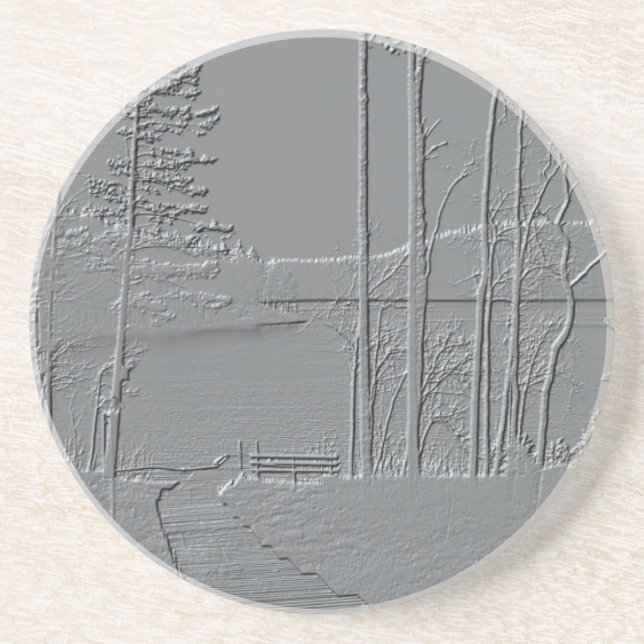 porta copos "Natureza Metálica" (Frente)