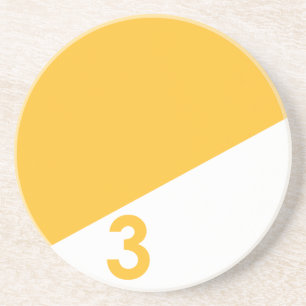 Porta copos náutica da vela - número amarelo