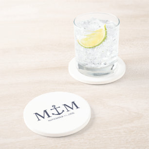 Porta copos Náutica Marinho Azul de Casamento