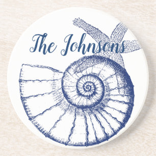 Porta-copos Nautilus Seashell e Starfish Marine Life Personali