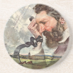 Porta-copos Negócios Antigos, Telefone Alexander Graham Bell