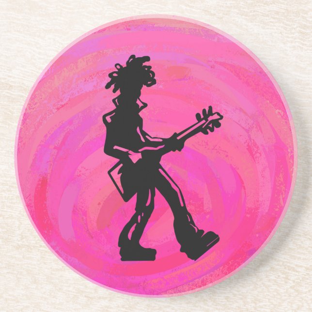 Porta-copos New York Boogie Nights Guitar Hot Pink (Frente)