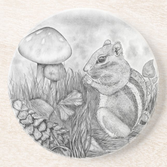 Porta-copos Nibbling de chipmunk (Frente)