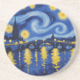 Porta-copos Noche estrellada sobre el rio