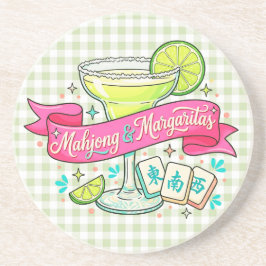 Porta-copos Noite de Jogo de Mahjong e Margaritas Coquetel