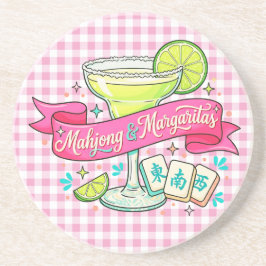 Porta-copos Noite de Jogo de Mahjong e Margaritas Coquetel
