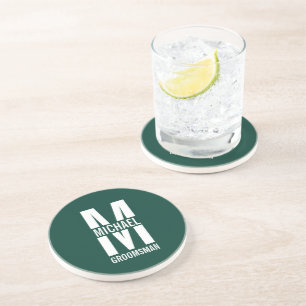 Porta-copos Noivos Personalizados Modernos Monograma e Nome