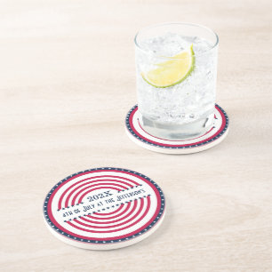 Porta-copos Nome da família Ano 4 de julho Estrelas Strips