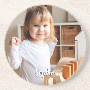 Porta-copos Nome de Foto e Script do Seu Filho