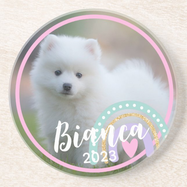 Porta-copos Nome de Foto Personalizado Ano Portas copos do Rai (Frente)