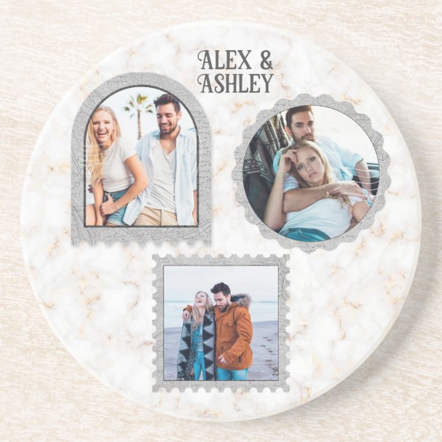 Porta-copos Nome de Foto Personalizado Moderno da Deco Art (Frente)