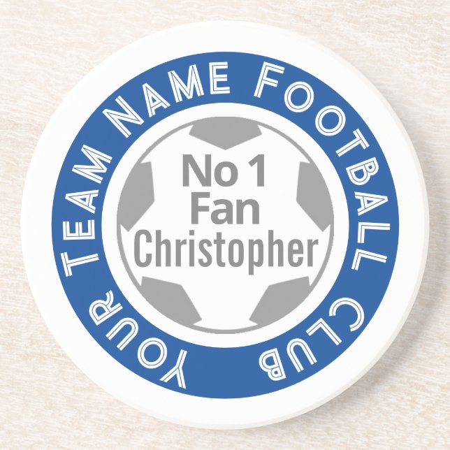 Porta-copos Nome do clube de futebol em um (Frente)