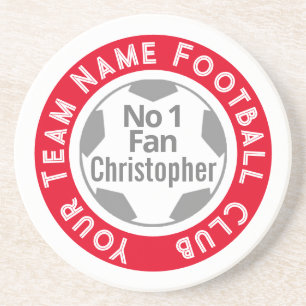 Porta-copos Nome do clube de futebol em um