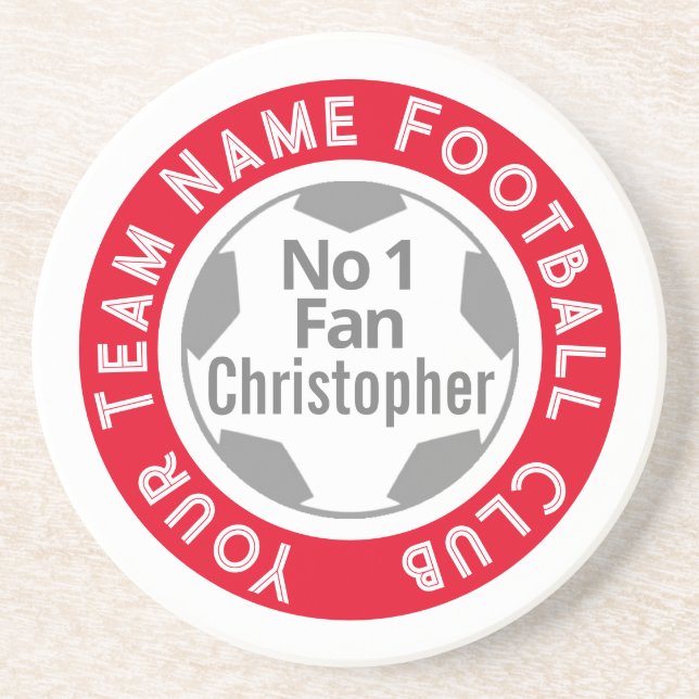 Porta-copos Nome do clube de futebol em um (Frente)