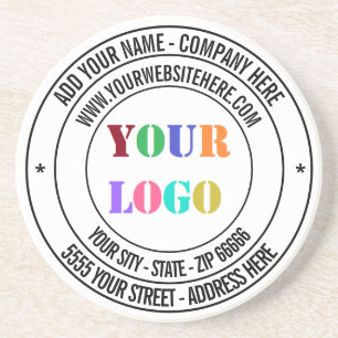 Porta-copos Nome do logotipo de texto personalizado Endereço P