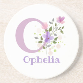 Porta-copos Nome Inicial Mais Design de Flores