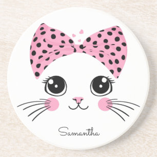 Porta-copos Nome Personalizado Face De Gato