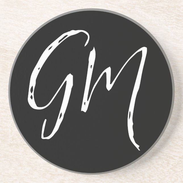 Porta-copos Nome personalizado Iniciais personalizados com dua (Frente)