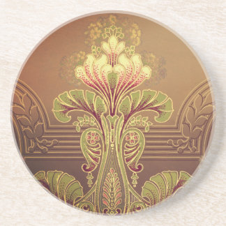 Porta-copos Nouveau floral vitoriano frieze elegante
