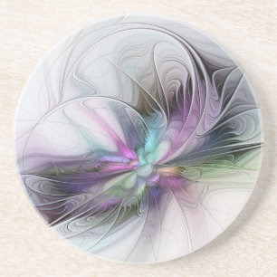 Porta-copos Nova Vida, Arte Fantasia Abstrata Colorida Fractal