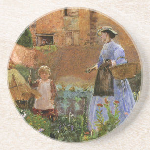 Porta-copos Num Jardim em Cookham por George John Pinwell