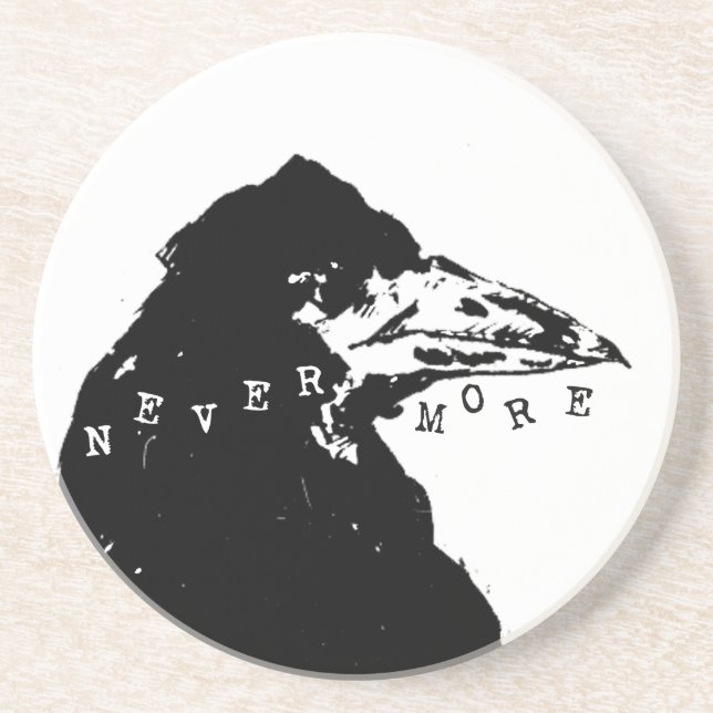 Porta-copos Nunca mais Raven de Edgar Allan Poe (Frente)