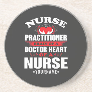 Porta-copos Nurse Practitioner Brains Of A Doctor Heart Of