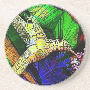 Porta-copos O colibri de vidro