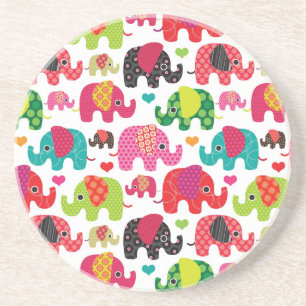Porta-copos o elefante retro caçoa o papel de parede do teste