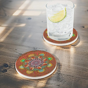 Porta-copos O Filtro Vermelho Floral do Pico Manipur Mandala
