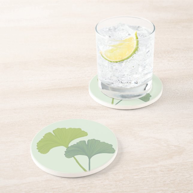 Porta-copos O Ginkgo Deixa Cores de Fundo Personalizáveis (Lateral)