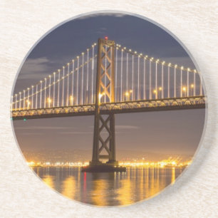 Porta-copos O moonrise hoje à noite sobre a ponte da baía