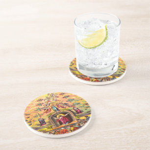 Porta-copos O portão do céu Jesus abraçado por anjos