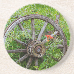 Porta-copos O vagão velho roda dentro a cidade histórica 3 do