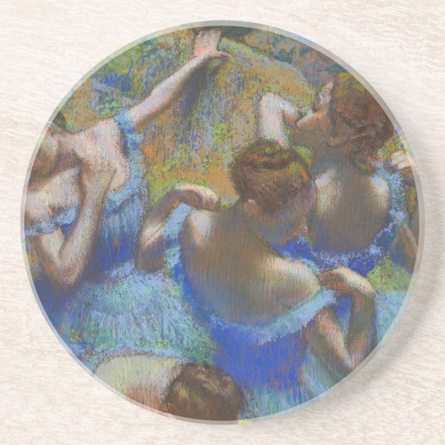 Porta-copos Obras-primas em Pastel Dançarinas Azuis de Degas (Frente)