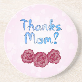 Porta-copos Obrigado Mamãe com Flor de Cravo pelo Dia das Mães