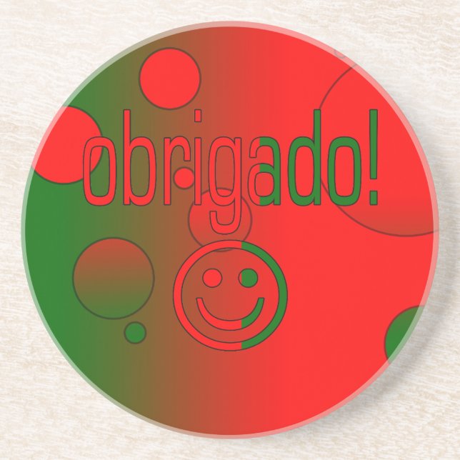 Porta-copos Obrigado que português dos presentes você Obrigado (Frente)