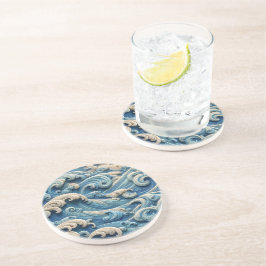 Porta-copos Ocean Waves Sandstone Coaster