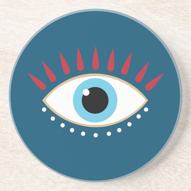 Porta-copos Olhais vermelhos gregos Mau (Frente)