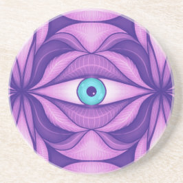 Porta-copos Olhos Azuis Quirky No Padrão Roxo Místico