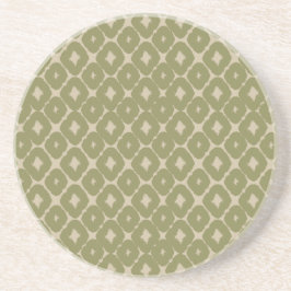 Porta-copos Olive and cream Boho Geometric Throw Pillow