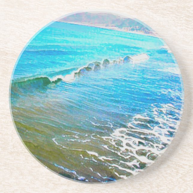 Porta-copos Ondas de Aquarela (Frente)