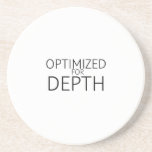 Porta-copos Optimized For Depth Minimalist Sandstone<br><div class="desc">Protect the workspace base. Sandstone coaster with high-contrast typography to keep your surface clean and your mental perimeter strictly enforced.</div>