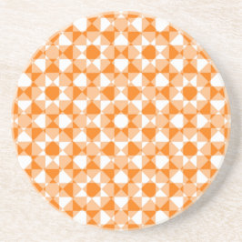 Porta-copos Orange White Checker Diamond Plaid Pattern